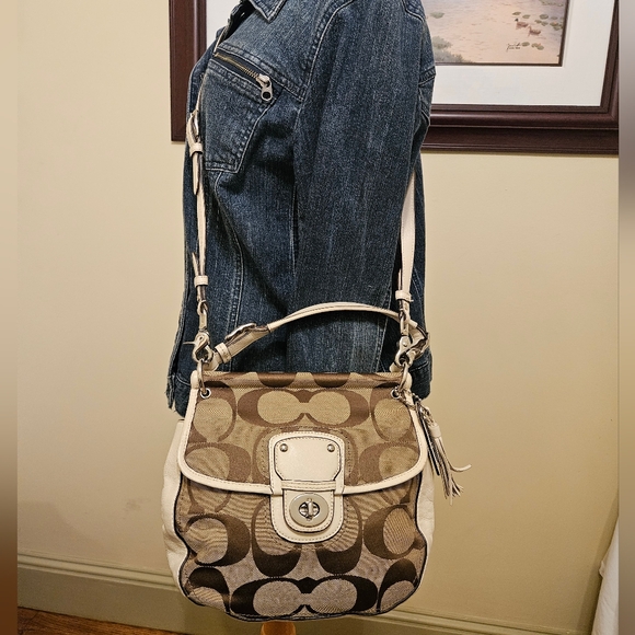 Coach Handbags - Coach Willis 19034 70th Anniversary Bag Khaki /Leather Crossbody